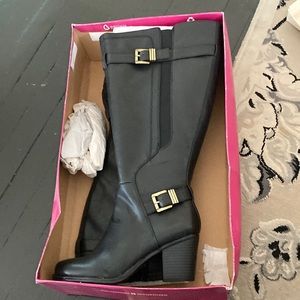 Naturalizer Trebble Wide Shaft Black Knee-High Boot